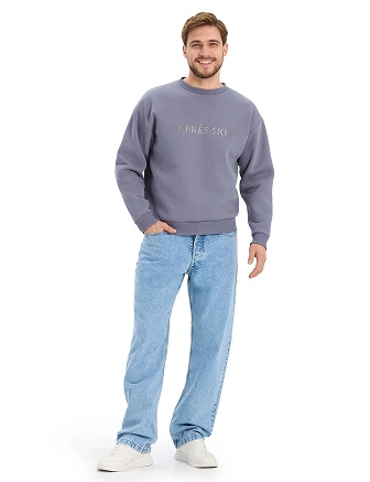 Свитшот мужской серии Cotton, цвет серый, фото 3