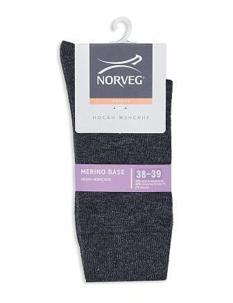 Носки женские серии Merino Base, цвет антрацит, фото 3