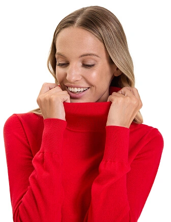 Водолазка женская Cash Touch, цвет алый, фото 2