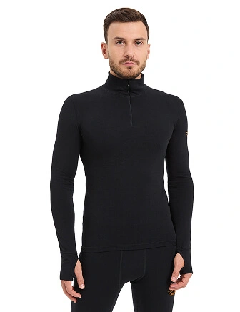 Термофутболка мужская (свитшот)  с высоким воротом на молнии для охоты и рыбалки серии HUNTER, фото 1