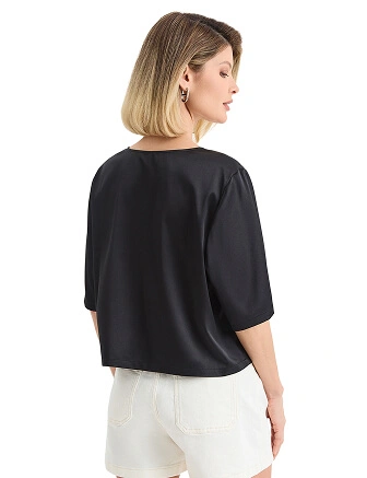 Топ женский серии SILK, цвет черный, фото 2