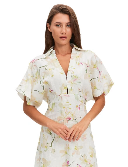 LINEN Платье женское, цвет паттерн magnolia, фото 2