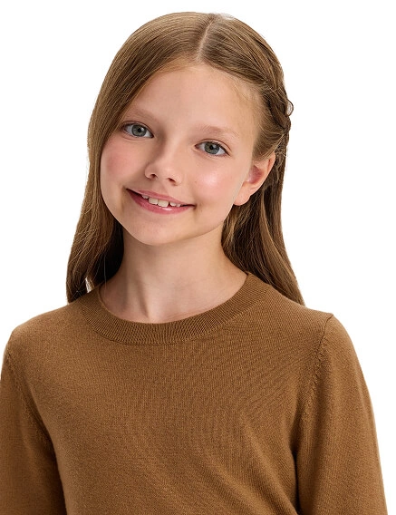 Джемпер CashTouch детский, цвет миндаль, фото 3