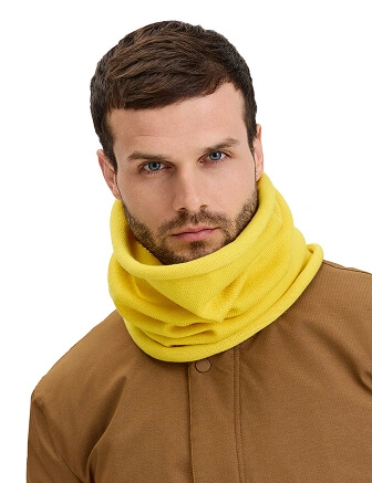 Теплый снуд из шерсти мериносов, цвет желтый, фото 3