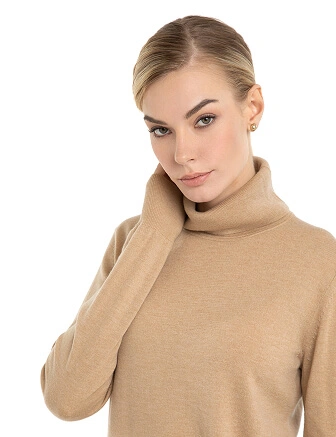 Водолазка женская Cash Touch, цвет бежевый, фото 2