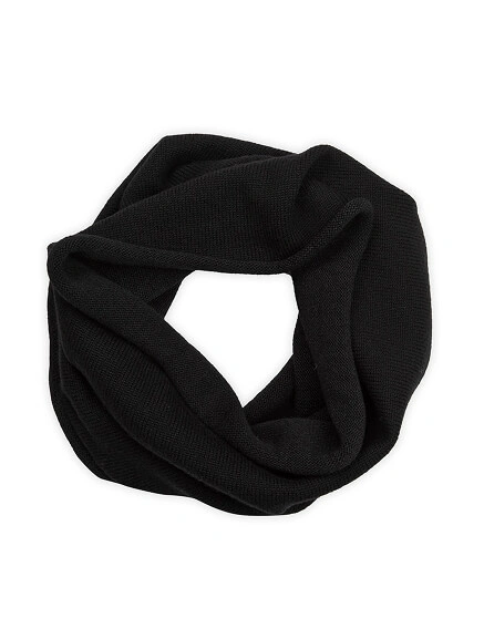 Теплый снуд из шерсти мериносов для мальчиков, цвет черный, фото 3