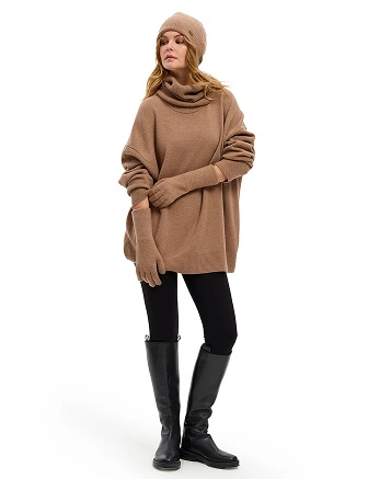 Джемпер Merino Base, цвет бежевый меланж, фото 3