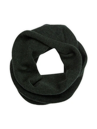 Теплый снуд из шерсти мериносов, цвет темно-болотный, фото 2