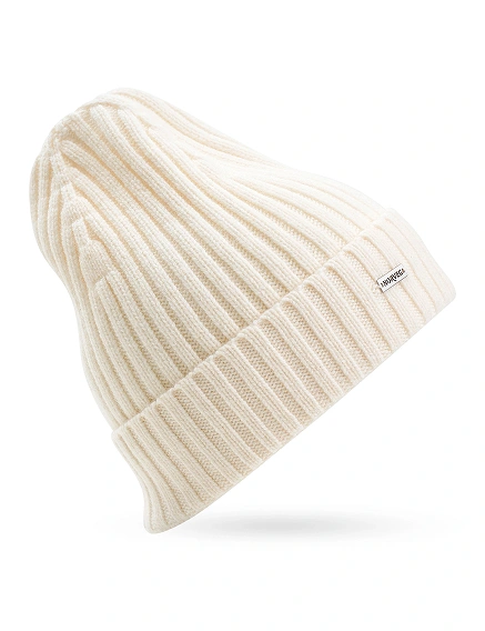 Шерстяная шапка  с отворотом детская, цвет белый, фото 3