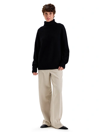 Свитер из пуха ангорского кролика, цвет черный, фото 3