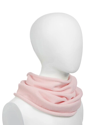 Теплый снуд из шерсти мериносов, цвет розовый, фото 1
