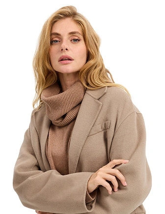 Снуд из шерсти, цвет бежевый, фото 3