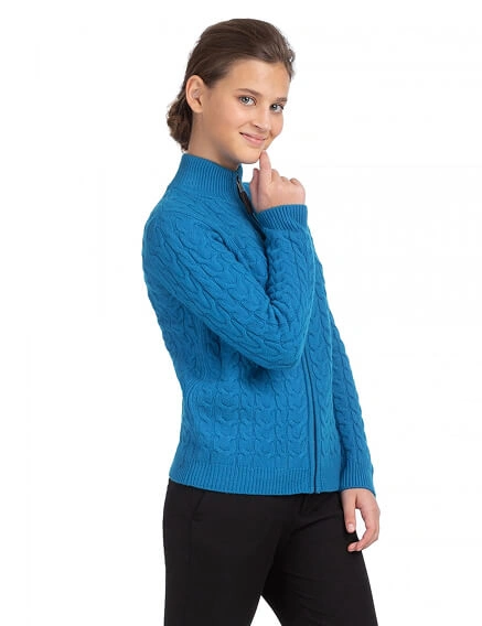 Кофта на молнии Super Fine Merino Wool для девочек, фото 3