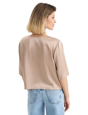 Топ женский серии SILK, цвет бежевый, фото 2