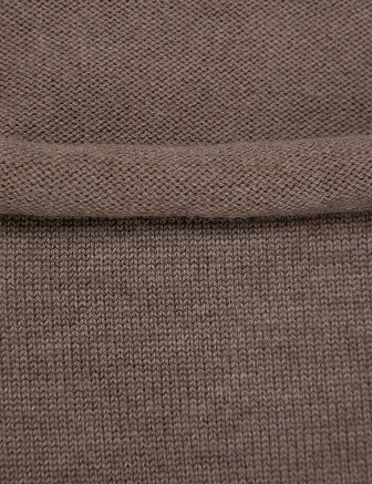 Теплый снуд из шерсти мериносов, цвет светло-коричневый, фото 3