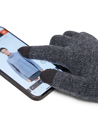 Перчатки сенсорные, цвет серый меланж, фото 2