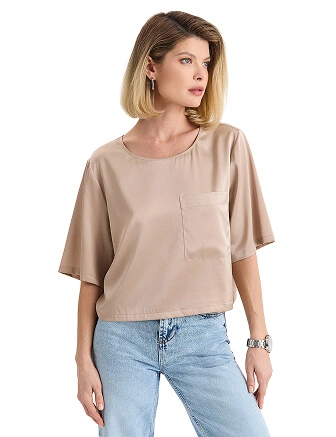 Топ женский серии SILK, цвет бежевый, фото 1