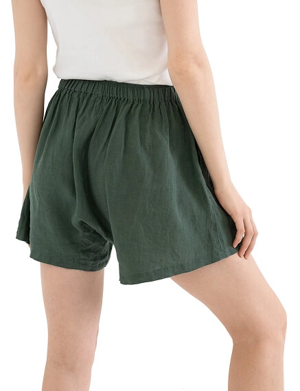 Шорты женские серии LINEN, цвет олива, фото 3