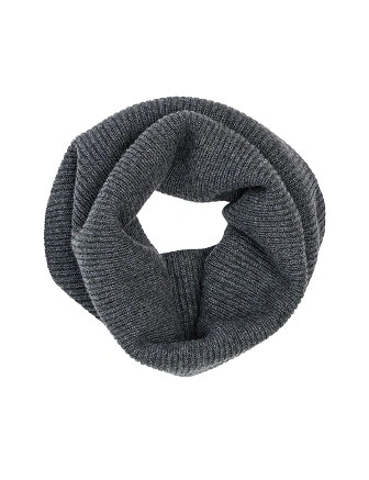 Снуд из шерсти, цвет серый меланж, фото 2