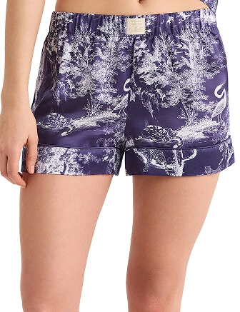 Шорты женские серии SILK, цвет принт темный toile de jouy, фото 2