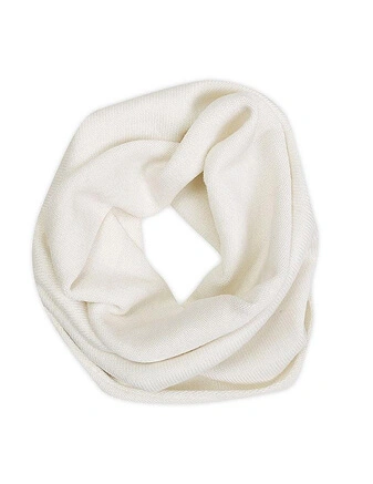 Теплый снуд из шерсти мериносов, цвет белый, фото 2