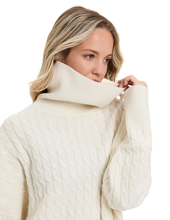 Свитер женский "косы", цвет молочный, фото 2