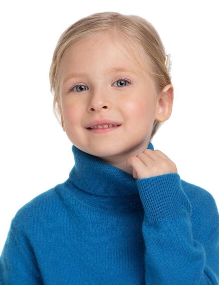 Свитер Cashmere детский с высоким воротом, фото 3