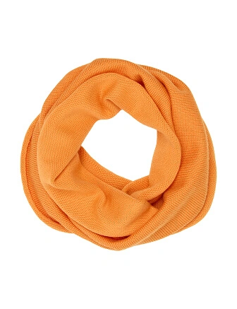 Теплый снуд из шерсти мериносов, цвет оранжевый, фото 2