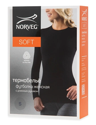 Термобелье футболка серии SOFT с длинным рукавом. Знак Woolmark, фото 3