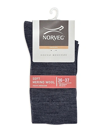 Термоноски женские серии SOFT MERINO WOOL, цвет антрацит, фото 3