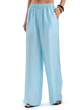 Брюки SILK женские прямые, цвет нежно-голубой, фото 1