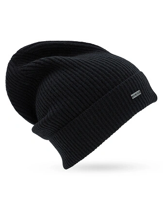 Шапка из шерсти с отворотом, цвет черный, фото 3