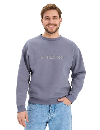 Свитшот мужской серии Cotton, цвет серый, фото 1