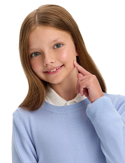 Джемпер CashTouch детский, цвет нежно-голубой, фото 3