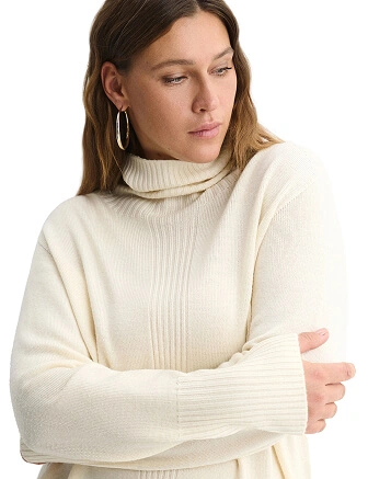 Merino Base Свитер женский, цвет молочный, фото 2