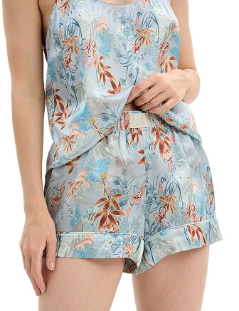 Комплект из шелка Топ + шорты, цвет принт восточный, фото 2