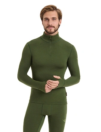 Термофутболка мужская (свитшот)  с высоким воротом на молнии для охоты и рыбалки серии HUNTER, фото 1