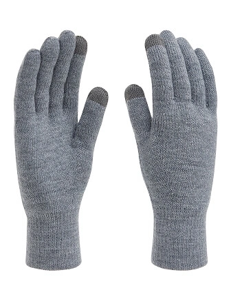 Перчатки мужские сенсорные, цвет серый меланж, фото 1