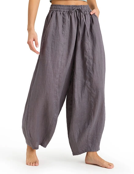 Брюки женские "baggy" серии LINEN, цвет серый, фото 2