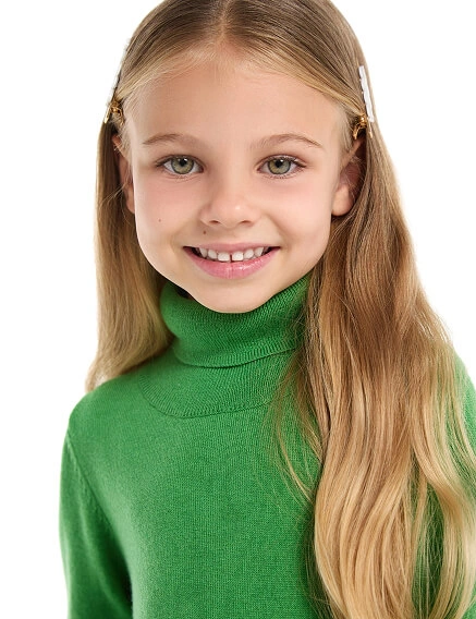 Шерстяной свитер Cash Touch для девочек, фото 2