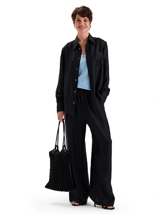 Блуза SILK женская, цвет черный, фото 3