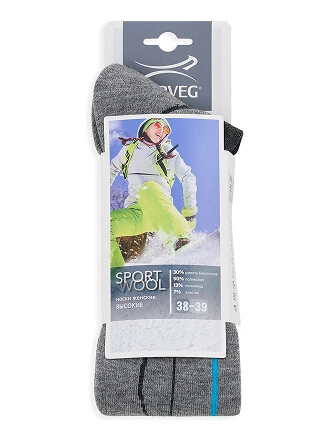 Термоноски женские ВЫСОКИЕ серии SPORT WOOL, фото 3