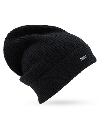 Шапка из шерсти с отворотом, цвет черный, фото 3