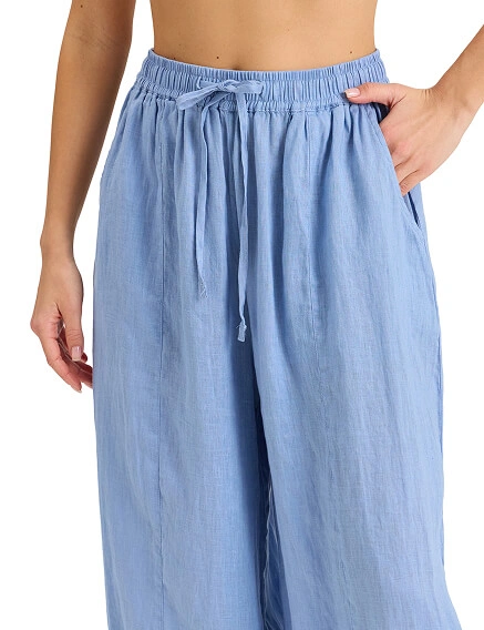 Брюки женские "baggy" серии LINEN, цвет голубой пепельный, фото 3