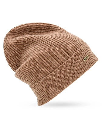 Шапка из шерсти с отворотом, цвет бежевый меланж, фото 2
