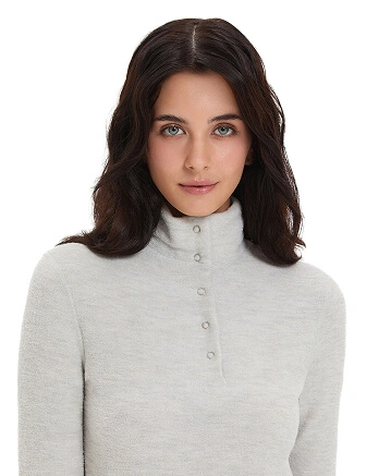 Термобелье фуфайка женская серии "-60⁰С" больших размеров, цвет жемчуг, фото 2