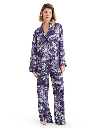 Костюм из шелка, цвет принт темный toile de jouy, фото 1