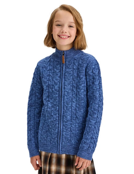 Кофта на молнии Super Fine Merino Wool для девочек, фото 1