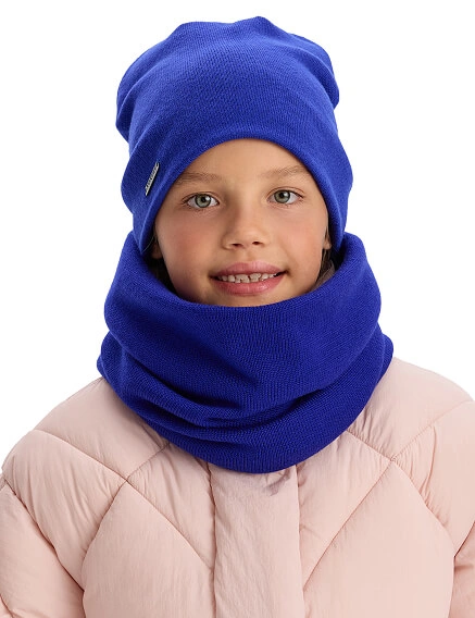 Комплект шапка и снуд из 100% шерсти мериносов, фото 1