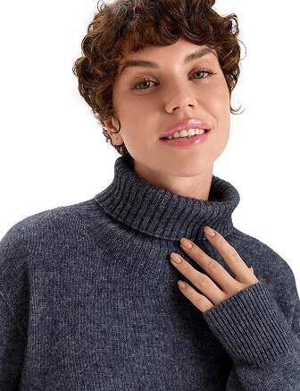 Свитер из пуха ангорского кролика, цвет серый меланж, фото 2